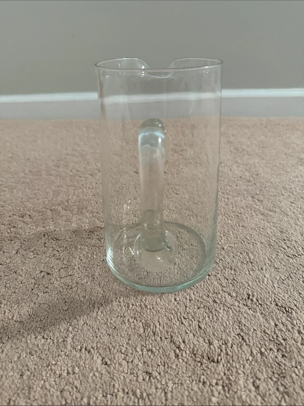 Clear Glass Pitcher with Handle